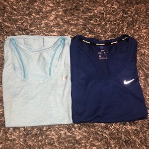 Blue Under Armour/Nike Workout Tanks Size Xsmall